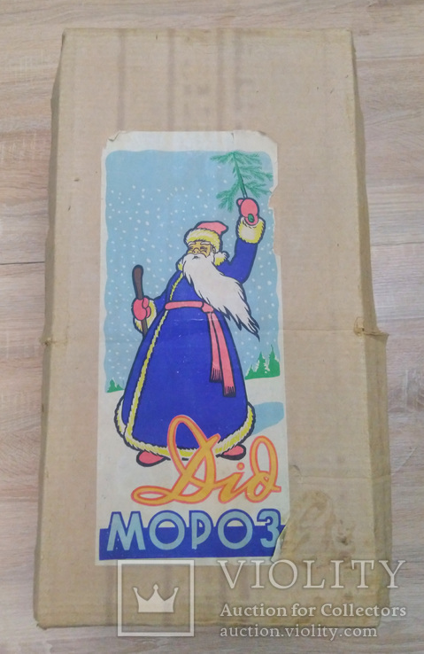 Дед мороз в коробке усср  50см, 1983 год. Как новый, фото №2