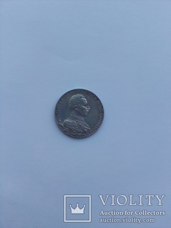 1913г.- 3 марки Германия, мундире, серебро, фото №2