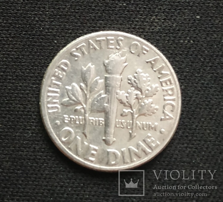 США 10 центов (дайм) 1950 серебро, фото №3
