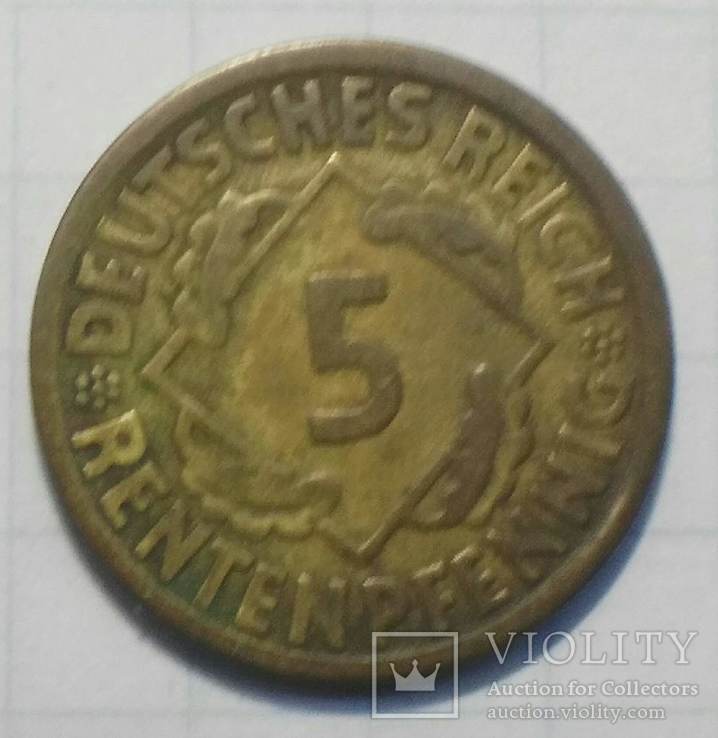 5 рентенпфеннигов 1924 J