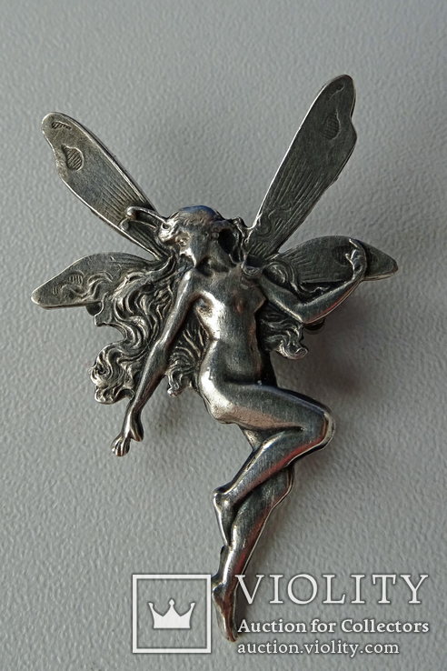 Брошь "Богиня Фея", серебро 835., фото №5