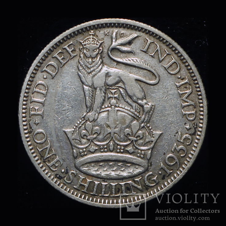 Великобритания шиллинг 1935 серебро, фото №2