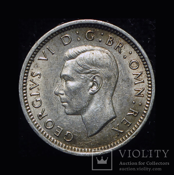 Великобритания 3 пенса 1938  Unc серебро, фото №2
