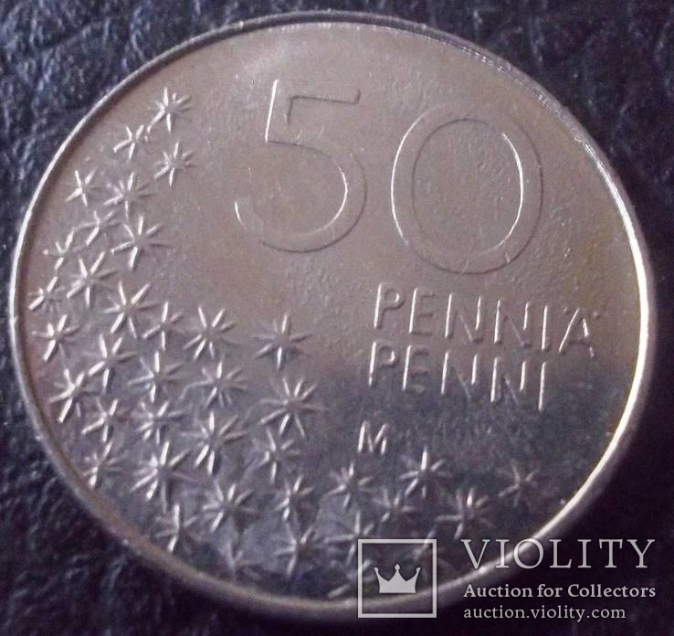 50 пенні  1992 року. Фінляндія .Білий ведмідь., фото №3