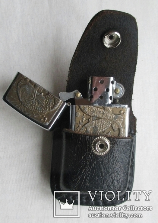 Zippo-Pisces в чехле. Копия, фото №3