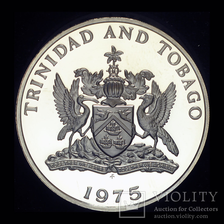 Тринидад и Тобаго 1 доллаар 1975 пруф, фото №3