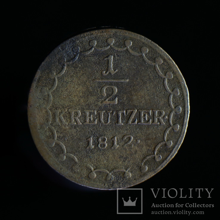 1/2 Крейцеров 1812 S, Австро-Венгрия, photo number 2