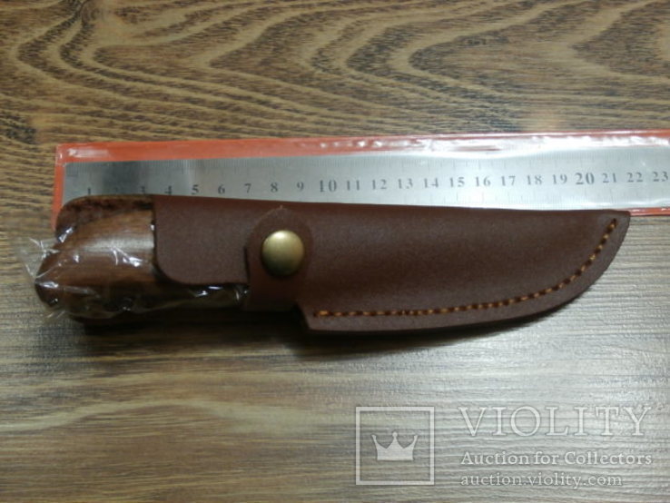 Охотничий нож Herbertz ALSI 420 + кожаные ножны   Реплика, фото №9