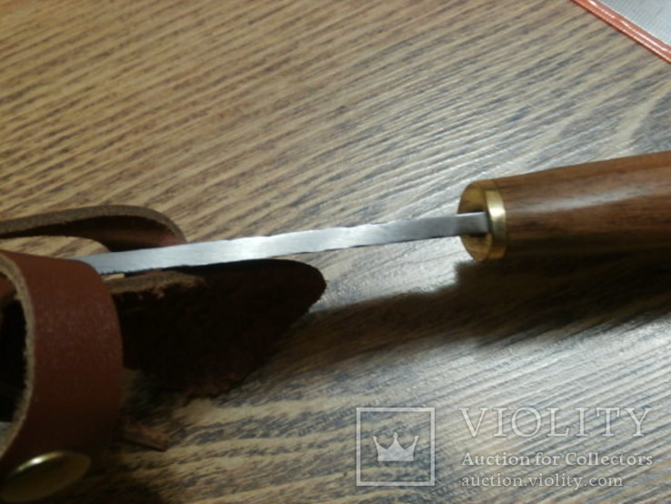 Охотничий нож Herbertz ALSI 420 + кожаные ножны   Реплика, фото №10