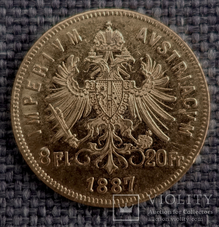 Австрия, 1887 — 20 франков / 8 флоринов