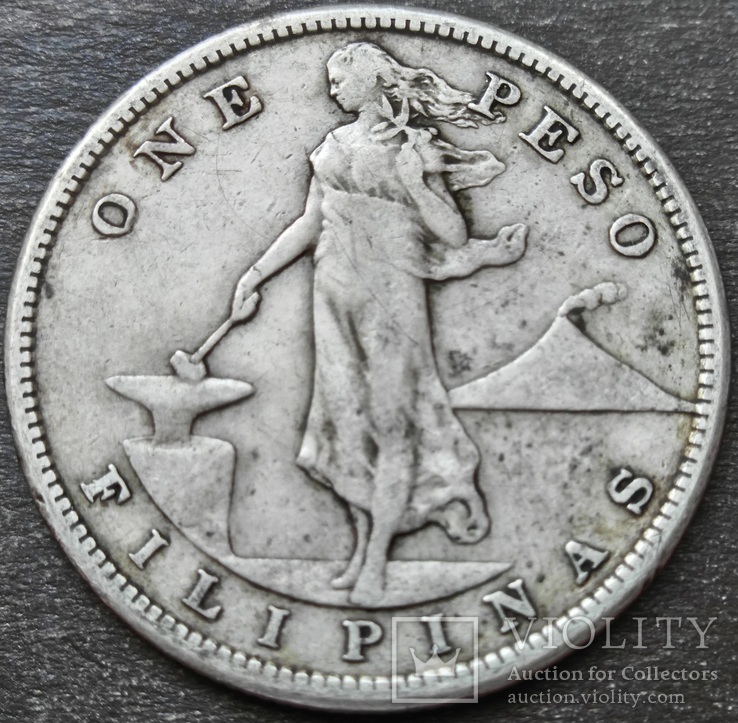 1 Песо 1907 год, Филиппины под протекторатом США, серебро