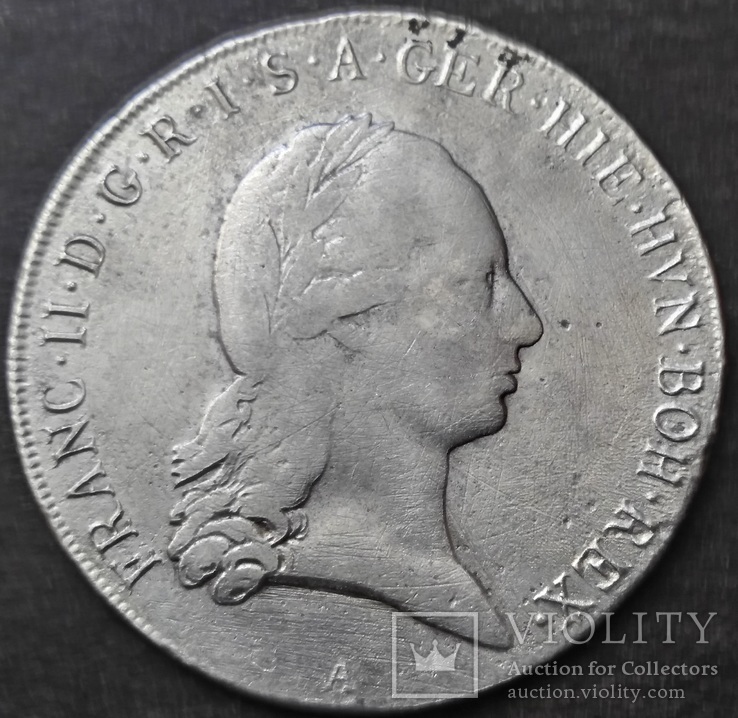 Талер 1796 А, Австрия, Франциск II, Серебро, фото №3