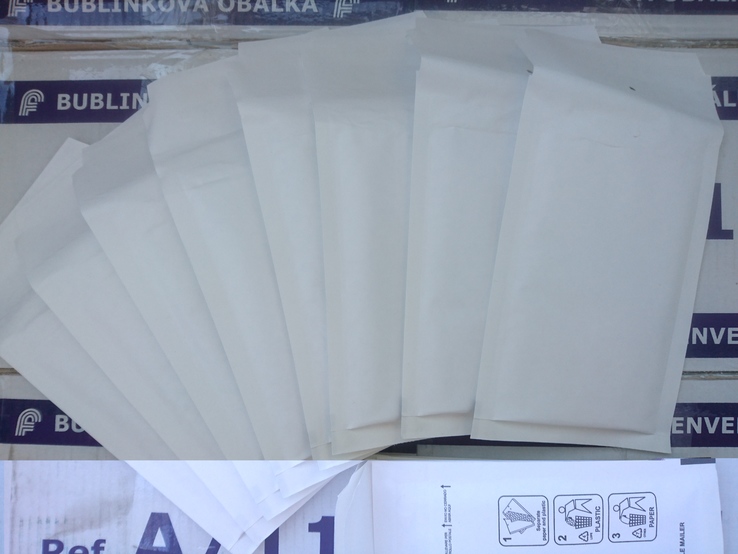 Бандерольный конверт А11 100х160, 50 шт, Польша, белые, фото №6