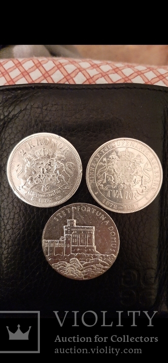 2 монеты по 2 крона и + бонус медаль, фото №4