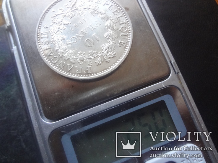 10 франков 1967 Франция   серебро    (3.4.8)~, фото №6