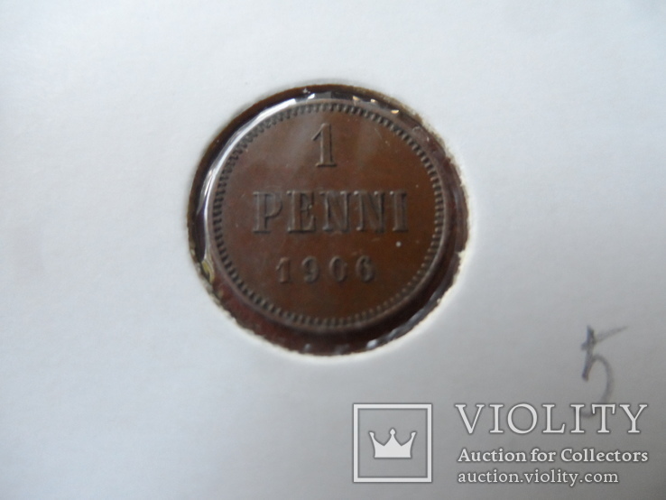 1 пенни 1906  Россия для Финляндии  Холдер 5~, фото №2