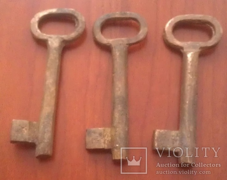 Старинные ключики латунные, фото №3