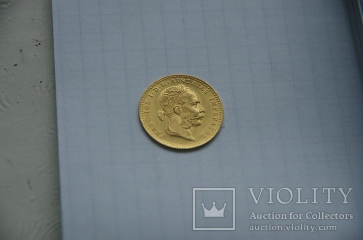 Золотой дукат, Австро-Венгрия, 1915 год, 3,49 грам, 986', фото №2
