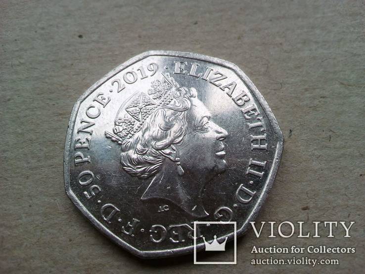  Монета 50 пенсе 2019 год. Великобритания., фото №4