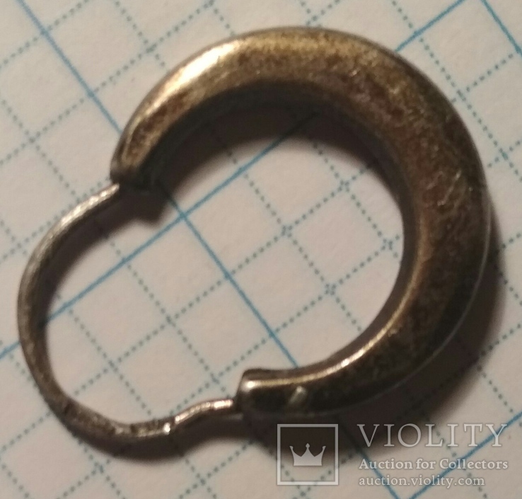 Серебряная сережка в позолоте 750 пр, фото №5
