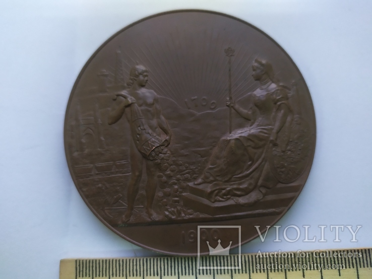 Медаль в память 200-летия Горного ведомства, бронза, фото №4