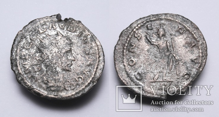 Імператор Клавдій ІІ Ґотський, посріблений антонініан, м.Антиохія, 268-269р. - CONSER AVG