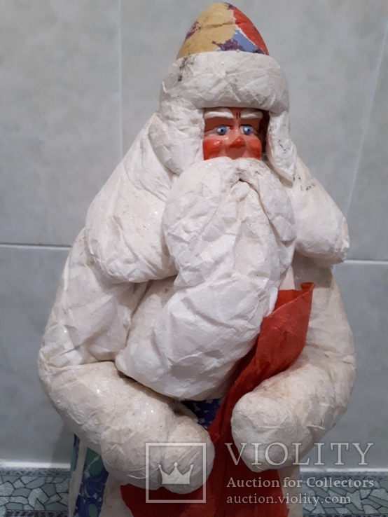 Дед Мороз СССР, папье-маше. 60-е годы. 50см., фото №3