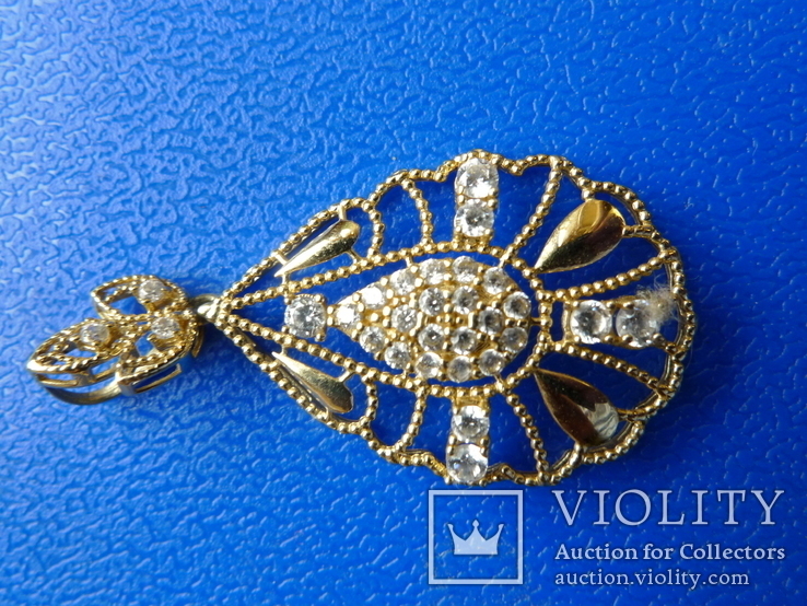 Женский набор 13,37 грамм (цепочка, браслет, кулон, кольцо, серьги), фото №6