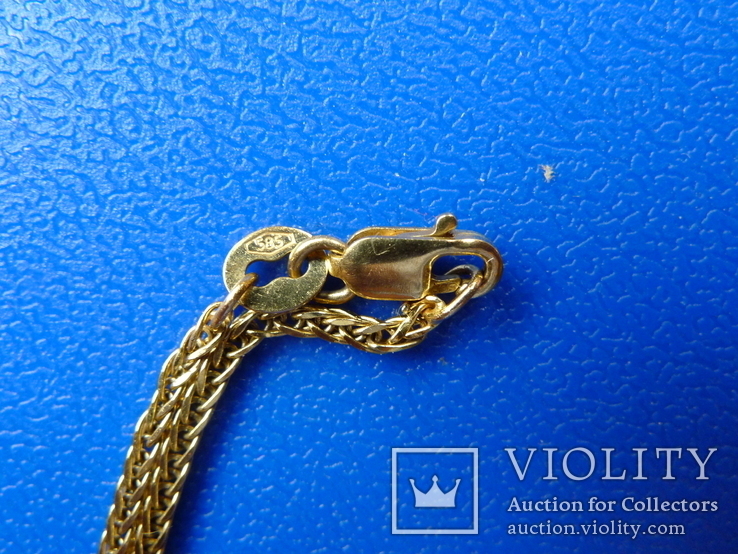 Женский набор 13,37 грамм (цепочка, браслет, кулон, кольцо, серьги), фото №11