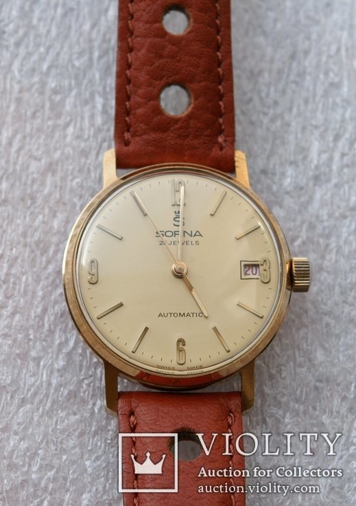 Винтажные часы Sorna , 70е годы XX в, на ходу, фото №3