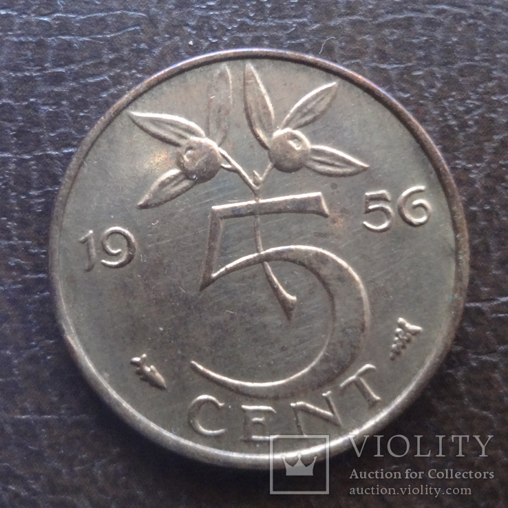 5  центов  1956  Нидерланды  (А.7.14)~, фото №2