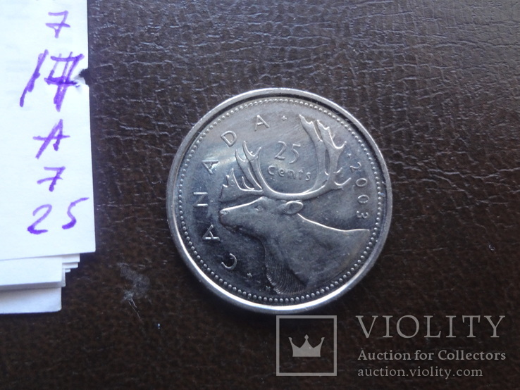 25  центов  2003   Канада  (А.7.25)~, фото №4