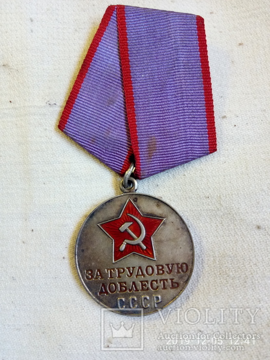 Медаль  За  трудовую  доблесть.
