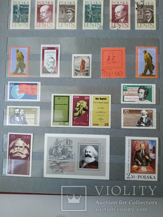 Колекційний альбом з марками 40-70 роки .198 шт не наш.214 гаш.11 блоків.Ленін,Сталін., фото №12