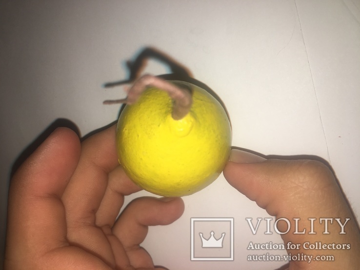 Елочная игрушка из ваты "Лимон", фото №4