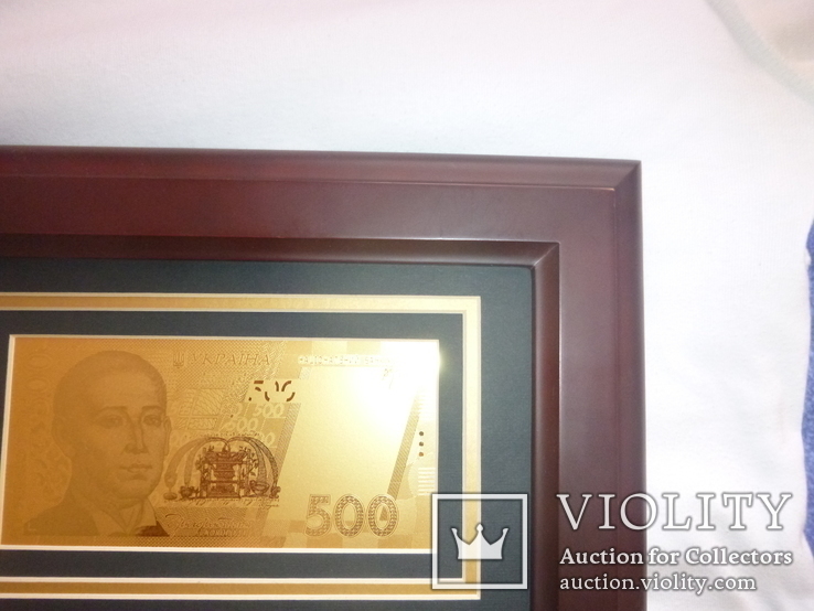 Покрыто золотом 900 пробы 500 гривен подарочные, фото №6
