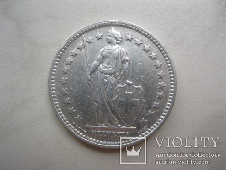 2 франка 1944 год Швейцария, фото №3