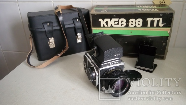 Фотоаппарат Киев 88 TTL с объективом Волна 3 в коробке, фото №2