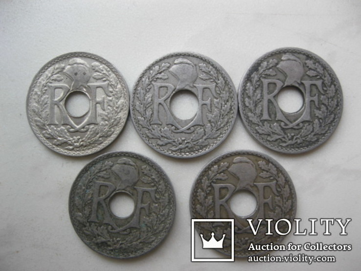5 монет по 10 сантимов-довойна, фото №3