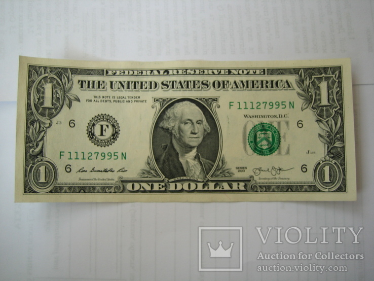 США 1 доллар 2013 года.F.Атланта., фото №2