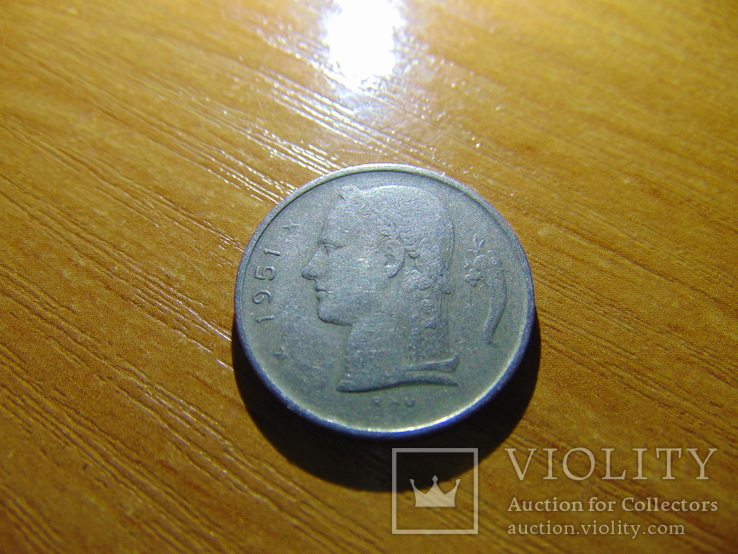 Бельгия 1 франк 1951 (Ё), фото №3