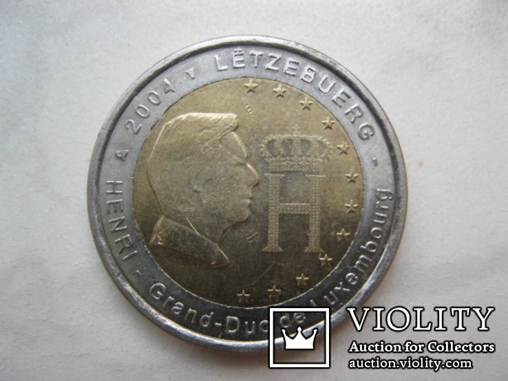 2 евро 2004 год Люксембург-юбилейная, фото №2