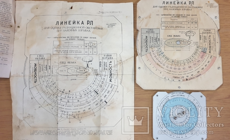 Радиационная линейка РЛ, номерная, Минестерство обороны СССР 1970е, фото №2