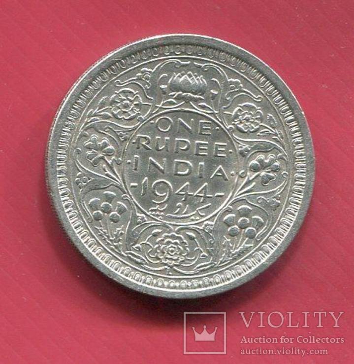 Индия 1 рупия 1944 серебро Георг VI, numer zdjęcia 2