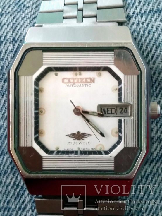 Часы Citizen automatic, браслет, фото №4