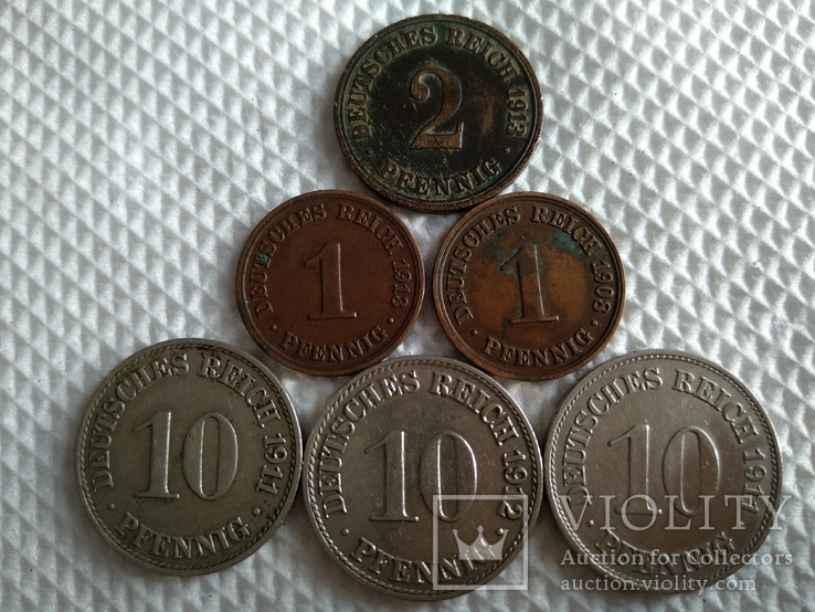 Шість німецьких монет