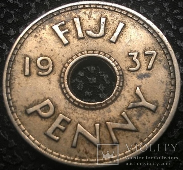 Фиджи, 1 пенни 1937 год, фото №2
