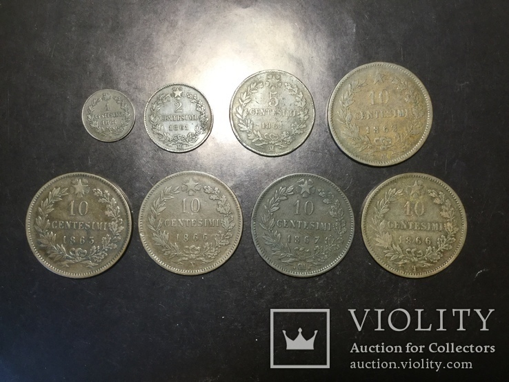8 разных монет Италия Эммануил 2, фото №2