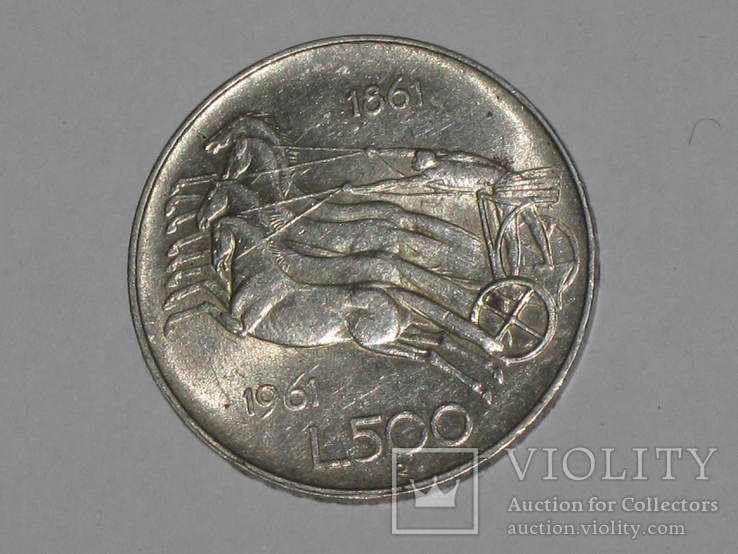 500 лир серебро 1961, фото №3