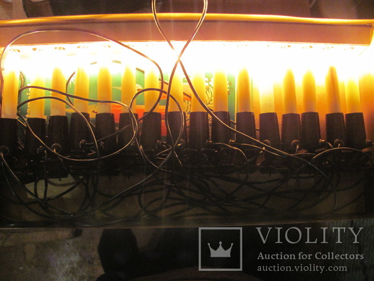 Гирлянда старая на 16 свечей на прищепках, Германия в рбочем состоянии, фото №2